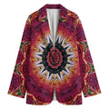 Pink Flower Kaleidoscope Print Women's Blazer