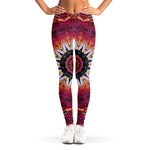 Pink Flower Kaleidoscope Print Women's Leggings