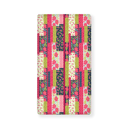 Pink Flower Patchwork Pattern Print Baby Crib Sheet