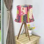 Pink Flower Patchwork Pattern Print Bell Lamp Shade