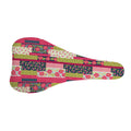 Pink Flower Patchwork Pattern Print Bicycle Seat Cover