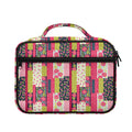 Pink Flower Patchwork Pattern Print Briefcase Bible Bag
