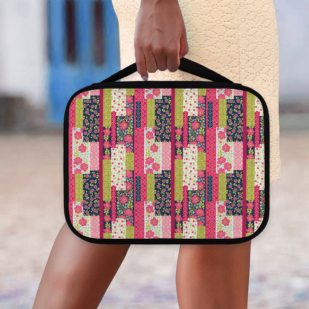 Pink Flower Patchwork Pattern Print Classic Bible Case