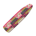 Pink Flower Patchwork Pattern Print Ironing Board Cover