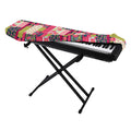 Pink Flower Patchwork Pattern Print Piano Keyboard Cover