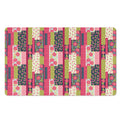 Pink Flower Patchwork Pattern Print Polyester Doormat