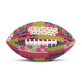 Pink Flower Patchwork Pattern Print Rugby Ball