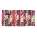 Pink Flower Patchwork Pattern Print Towel