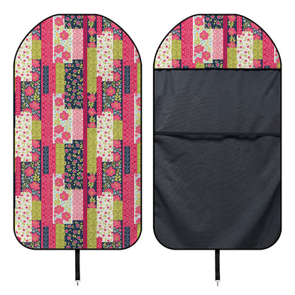 Pink Flower Patchwork Pattern Print Waterproof Car Seat Cover