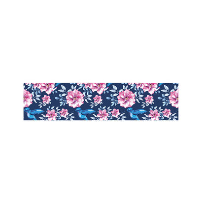 Pink Flowers And Hummingbird Print Bed Runner