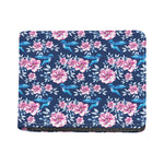 Pink Flowers And Hummingbird Print Bifold Wallet