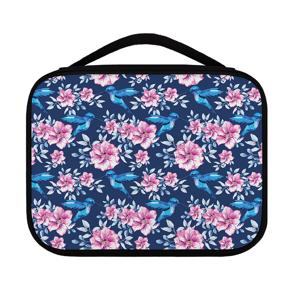 Pink Flowers And Hummingbird Print Classic Bible Case
