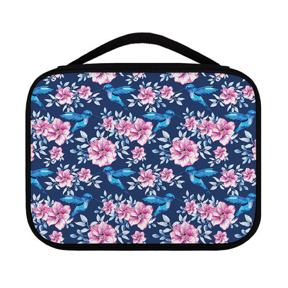 Pink Flowers And Hummingbird Print Classic Bible Case