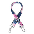 Pink Flowers And Hummingbird Print Dog Seat Belt