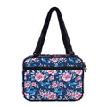 Pink Flowers And Hummingbird Print Double Strap Bible Bag