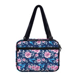 Pink Flowers And Hummingbird Print Double Strap Bible Bag