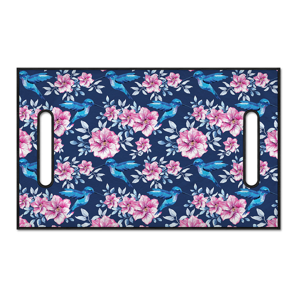 Pink Flowers And Hummingbird Print Golf Cart Seat Cover