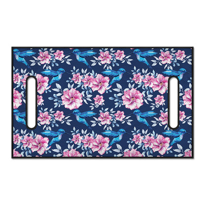 Pink Flowers And Hummingbird Print Golf Cart Seat Cover