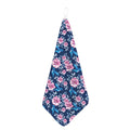 Pink Flowers And Hummingbird Print Hand Towel