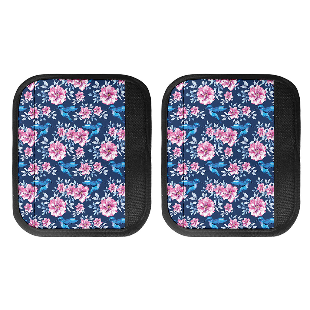 Pink Flowers And Hummingbird Print Handle Covers