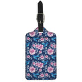 Pink Flowers And Hummingbird Print Luggage Tag