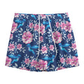 Pink Flowers And Hummingbird Print Mesh Shorts