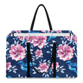 Pink Flowers And Hummingbird Print Utility Tote Bag