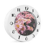 Pink Flowers Print Alarm Clock