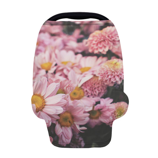 Pink Flowers Print Baby Seat Cover