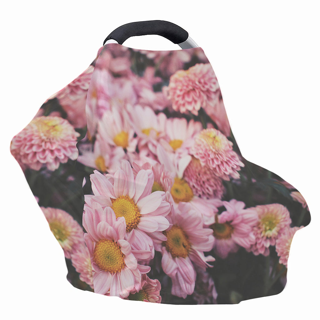 Pink Flowers Print Baby Seat Cover