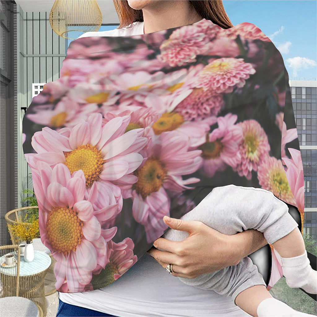 Pink Flowers Print Baby Seat Cover