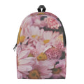 Pink Flowers Print School Backpack