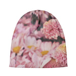 Pink Flowers Print Beanie