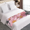 Pink Flowers Print Bed Runner