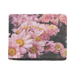 Pink Flowers Print Bifold Wallet