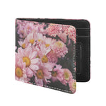 Pink Flowers Print Bifold Wallet