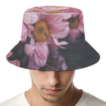 Pink Flowers Print Bucket Hat