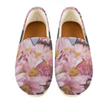 Pink Flowers Print Casual Shoes