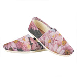 Pink Flowers Print Casual Shoes