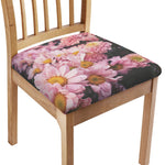 Pink Flowers Print Chair Cushion Cover
