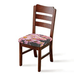 Pink Flowers Print Chair Cushion Cover