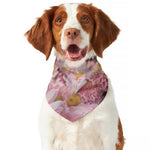 Pink Flowers Print Dog Bandana