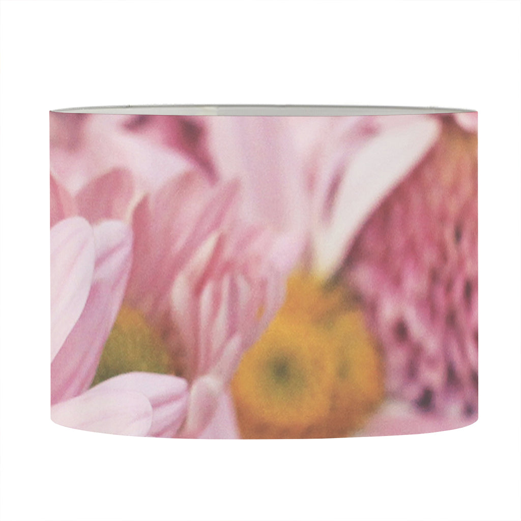 Pink Flowers Print Drum Lamp Shade