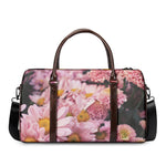 Pink Flowers Print Duffle Bag