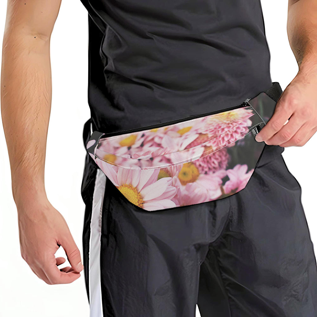 Pink Flowers Print Fanny Pack