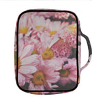 Pink Flowers Print Front Pocket Bible Bag