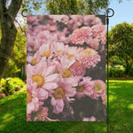 Pink Flowers Print Garden Flag