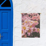 Pink Flowers Print Garden Flag