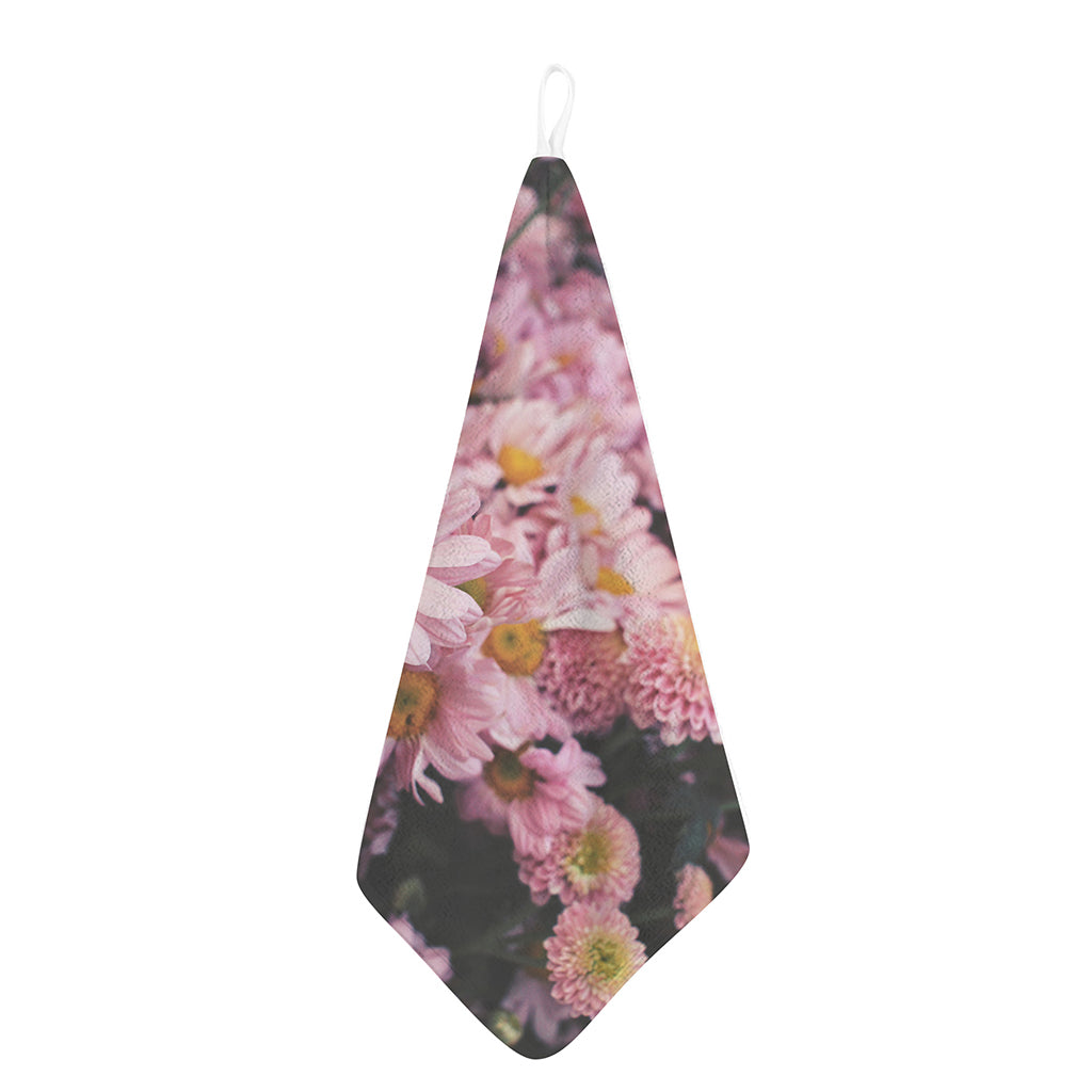 Pink Flowers Print Hand Towel