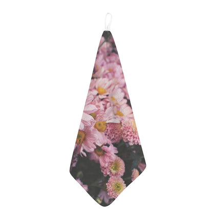 Pink Flowers Print Hand Towel